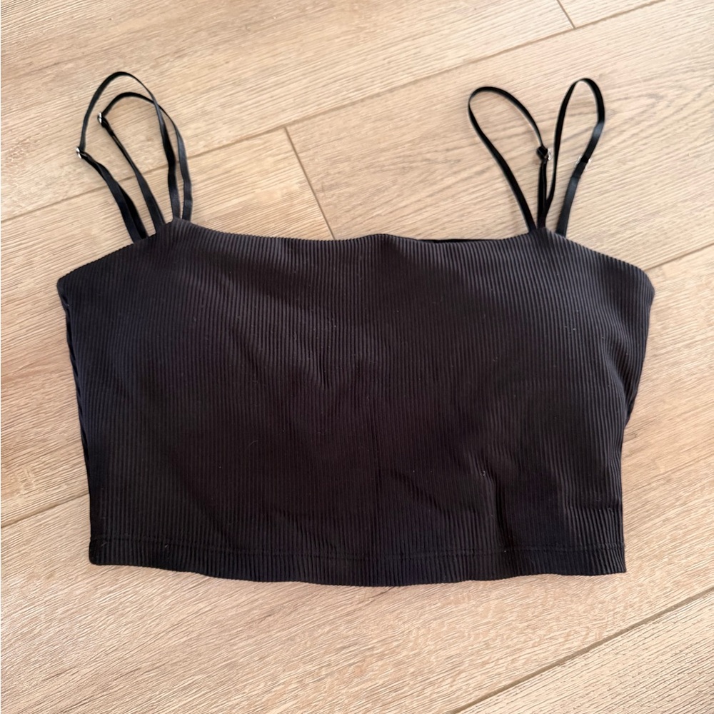 BuffBunny Black Ribbed Crop Top